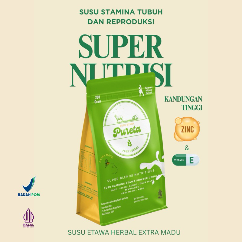

Pureta - Susu Kambing Etawa Plus Herbal Extra Madu
