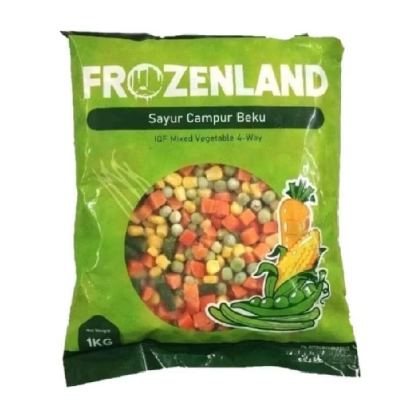 

MIXED VEGETABLES 1KG /FROZENLAND/SAYUR CAMPUR