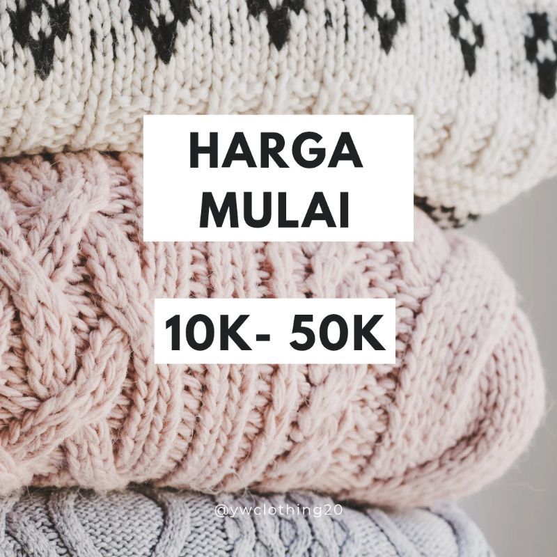 Pakaian Rajut Wanita Crop Top Cardigan Daster Mulai Rp10.000