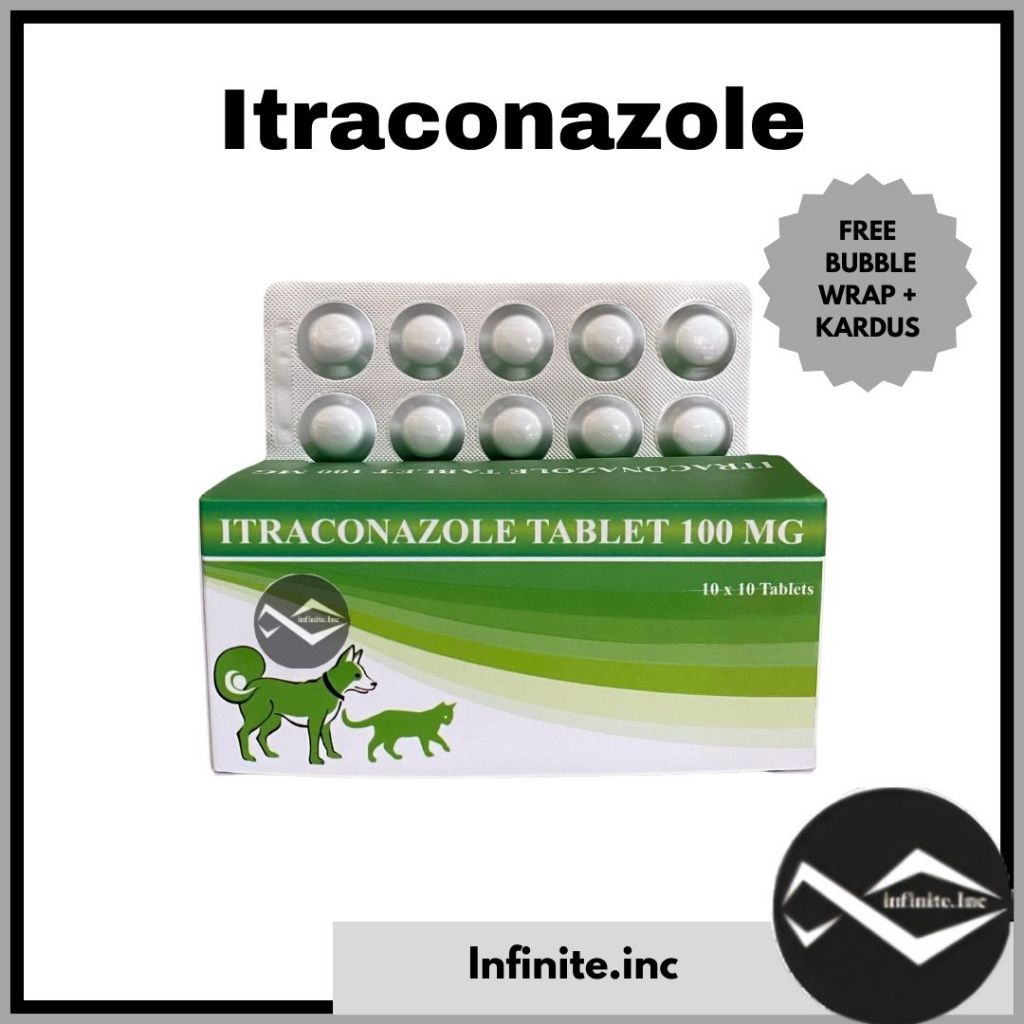 Itraconazole Obat Jamur untuk Anjing dan Kucing Ampuh [HARGA 1 Tablet]