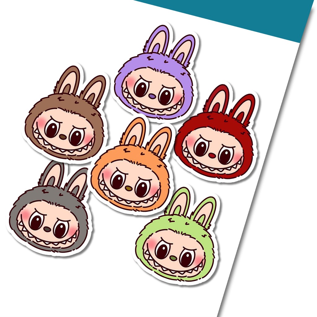 

Sticker Labubu Aesthetic Stiker Waterproof ( 6pcs)