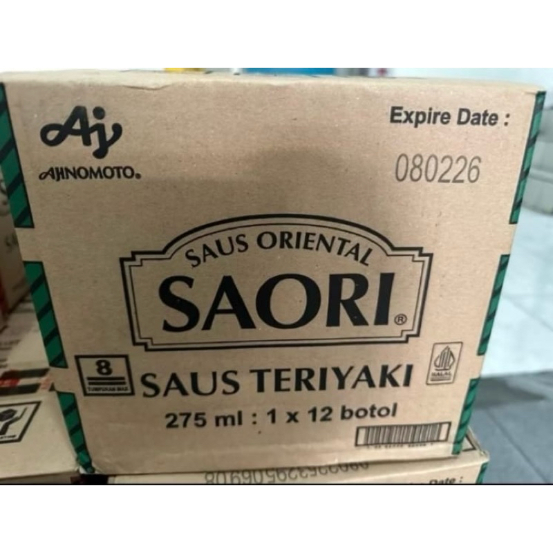 

Saori Saus Oriental Saos Teriyaki 275 ml x 12 botol per Dus Karton Ajinomoto