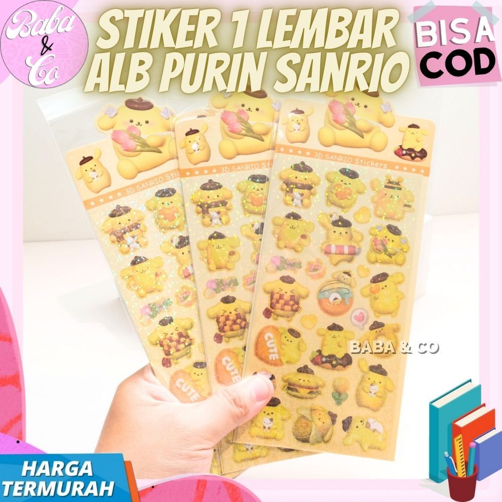 

STIKER 1 LEMBAR ALB PURIN SANRIO LUCU UNIK STICKER ALB PURIN IMUT UNIK COD STIKER MURAH STIKER ALB GLITER SANRIO PURIN