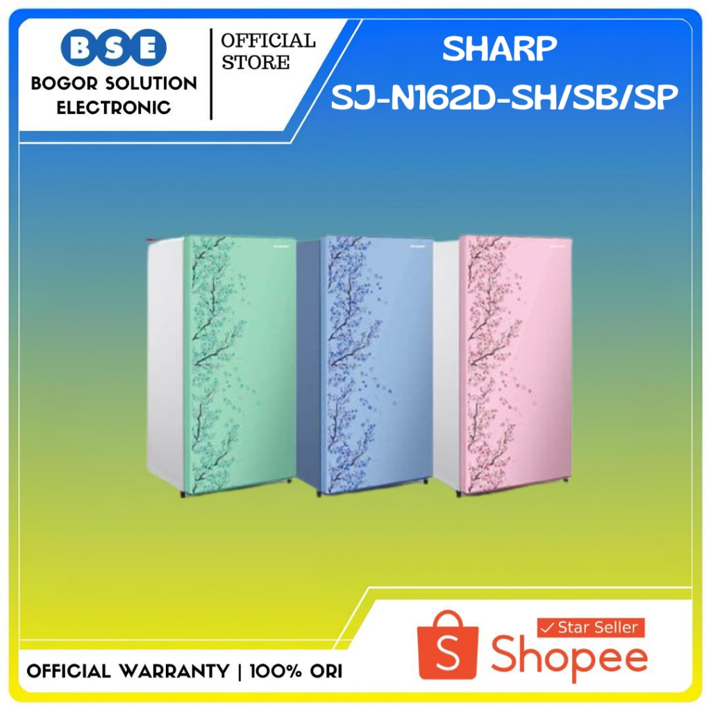 Kulkas 1 Pntu Sharp SJ-N162D-SH/SB/SP Low Wattage Kulkas Sharp 133 Liter SJN162D
