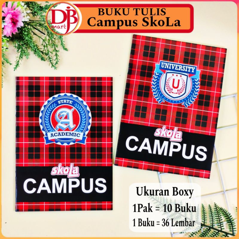 

DJB - Buku Tulis SKOLA Campus 10 Pcs / Pak | 36lbr Sekolah ukuran Boxy 36 Lembar