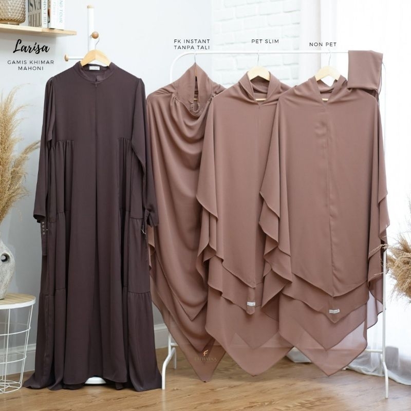 gamis larisa fathaya size M/gamis fursan/gamis mahoni/gamis syar'i/gamis pesta