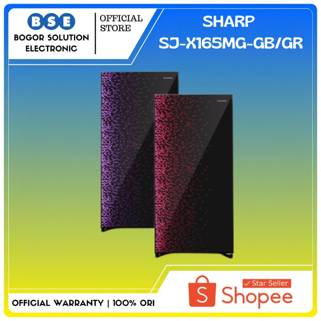 Kulkas 1 Pintu Sharp SJ-X165MG-GB/GR Low Wattage Kulkas 133 Liter Sharp SJ X165MG