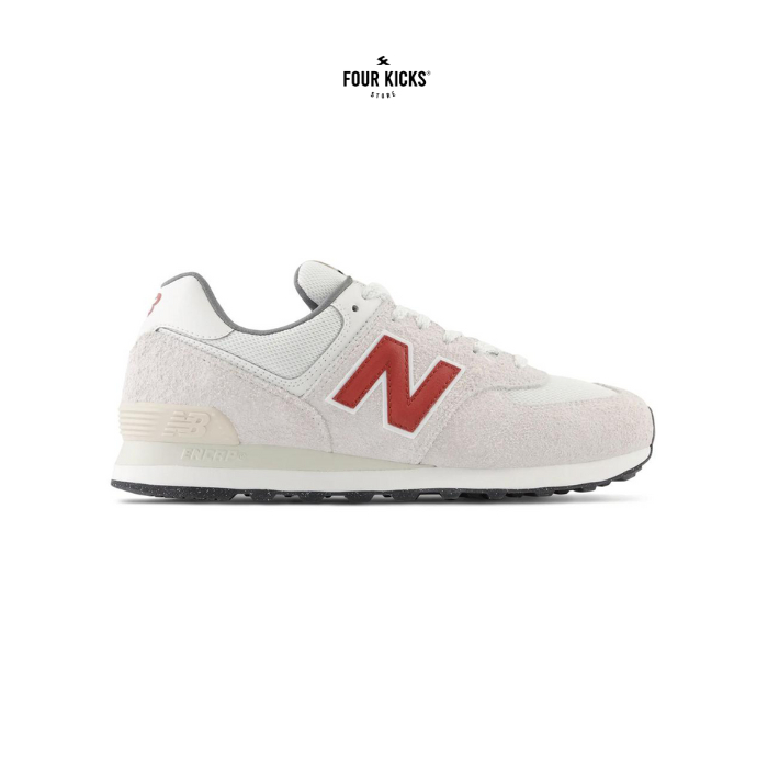 New Balance U 574 SOR White Red Grey Mens