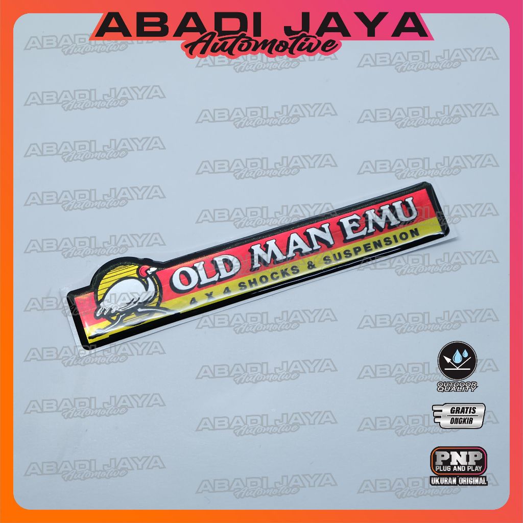 emblem old man emu 4x4 / emblem timbul ome old man emu / stiker 3d old man emu / stiker emblem old m