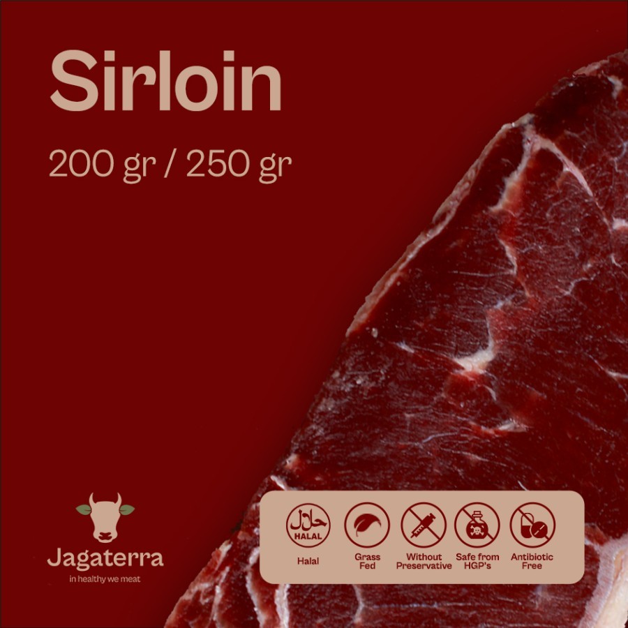 

Sirloin Grass-Fed & Free Range Beef (Beef Sirloin) - 200gr - 230gr