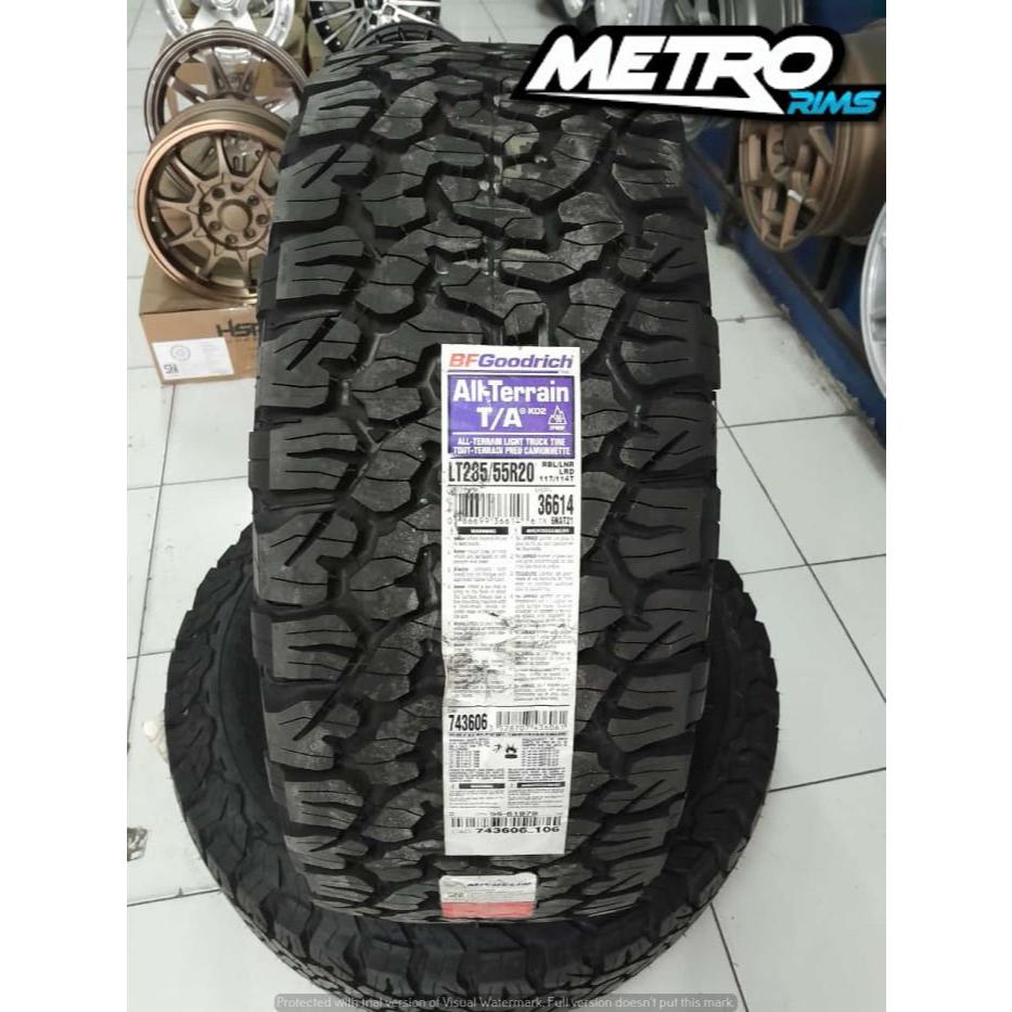 BAN MOBIL IMPORT RING 20 285/55 MERK BFGOODRICH KO2 T/A 285 55 R20 BAN LANDCRUISER RUBCON HUMMER