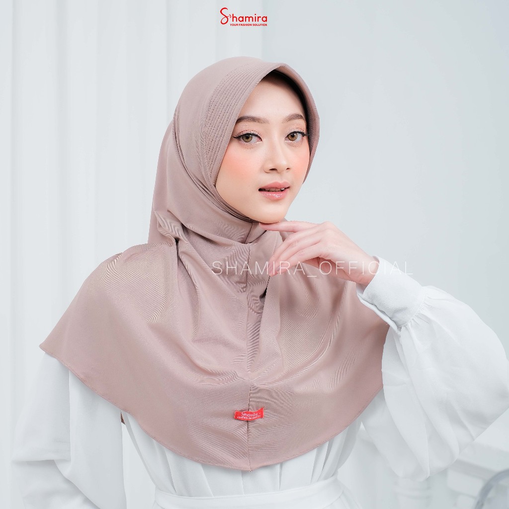 SHAMIRA - Jilbab Bergo Hamidah Pet Bahan Jersey Premium | Hijab Daily Olahraga Volly Senam By Shamir