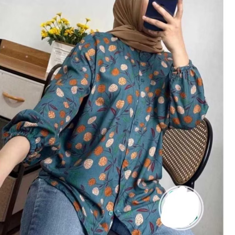 ATASAN BLOUSE RAYON MOTIF/STANDAR&JUMBO/ATASAN RAYON KEKINIAN/ATASAN RAYON MOTIF WANITA TERLARIS