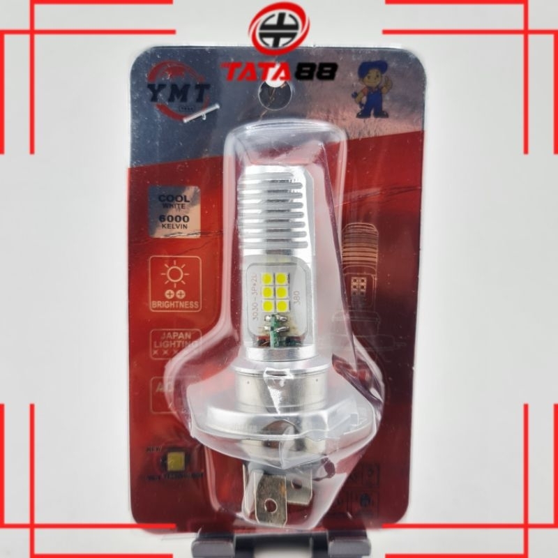 BOHLAM DOP DEPAN LED H4 (YAMAMOTO) - Dop Lampu Depan LED H4 Yamamoto Leser Putih Kuning