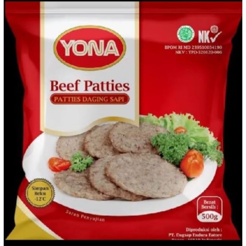 

Yona beef patties 500gr