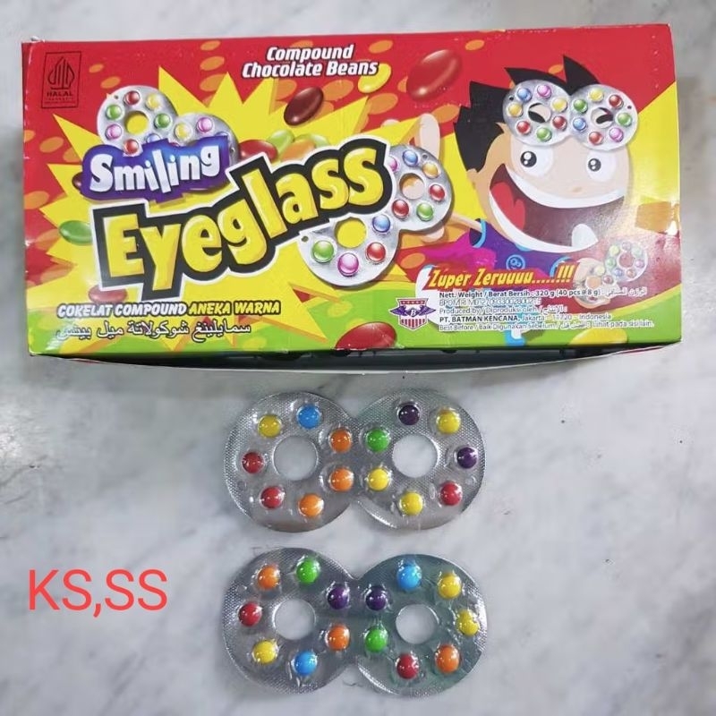 

SS - 1 Pack 40pcs Smiling Eyeglass / Smiling Eyeglass / Permen Coklat Kacamata / Permen Kacamata