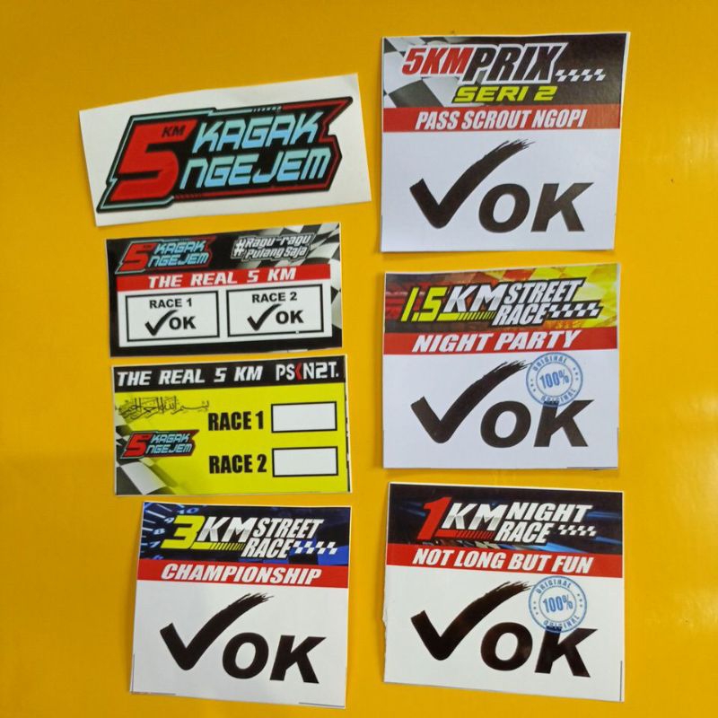 STIKER 5KM KAGAK NGEJEM STIKER THE REAL 5 KM