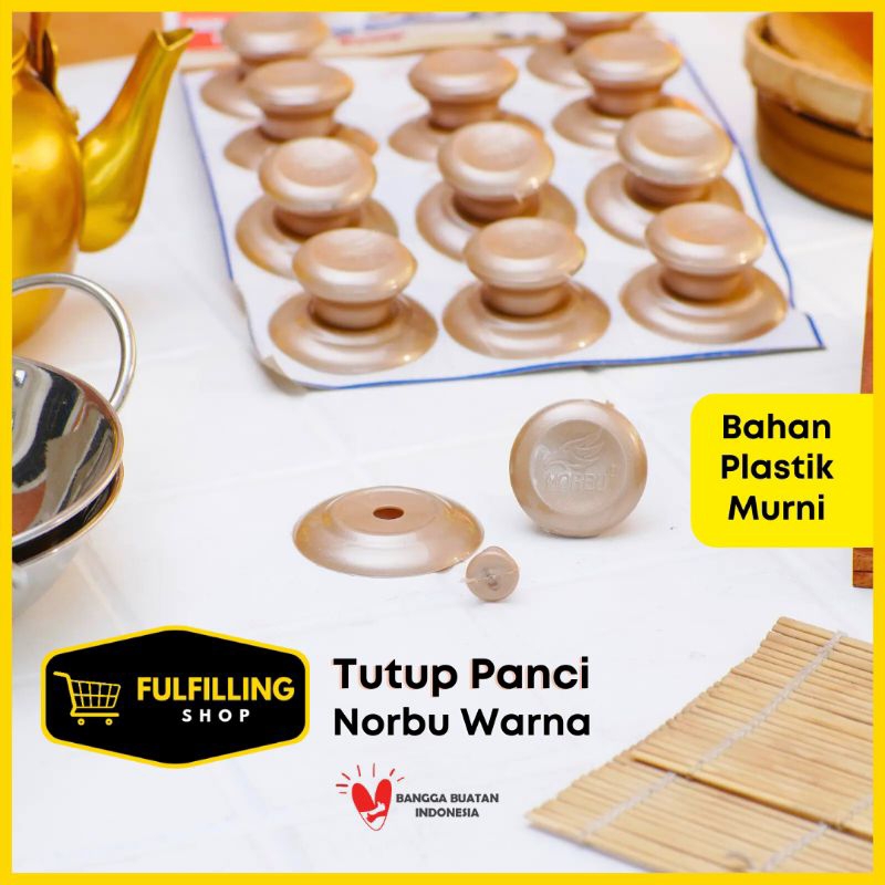 KNOB TUTUP PANCI BESAR NORBU WARNA Pegangan Pentolan Plastik