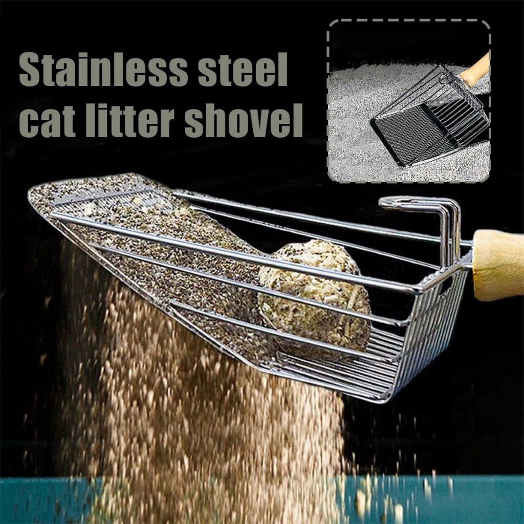 Sekop Serokan Pasir Stainless - Sekop Serokan Pasir Stainless - Sekop Kucing Pengangkat Kotoran Kuci