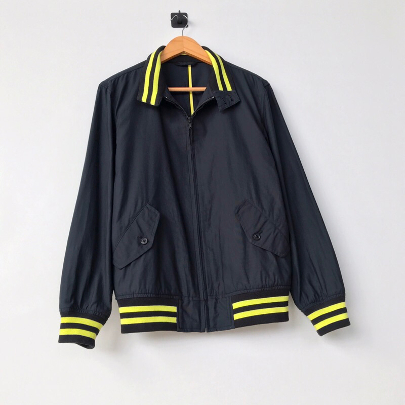 S/M BEAMS Jaket Harrington Casual Work Jacket Hitam