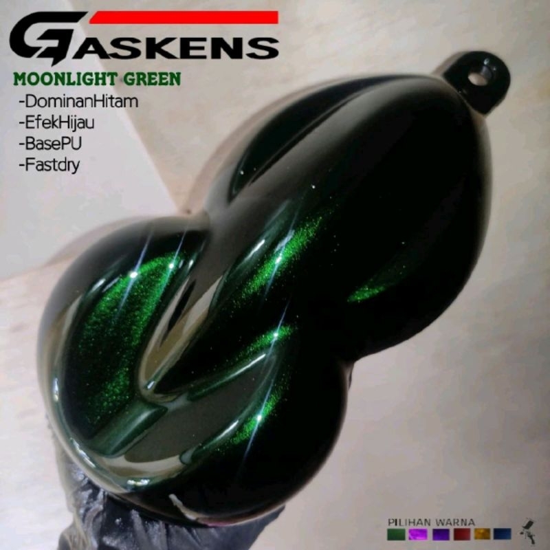 Cat Moonlight Green PU 250 ml Dominan Hitam Efek Hijau Cat Duco PU Cat Mobil Cat Body Motor