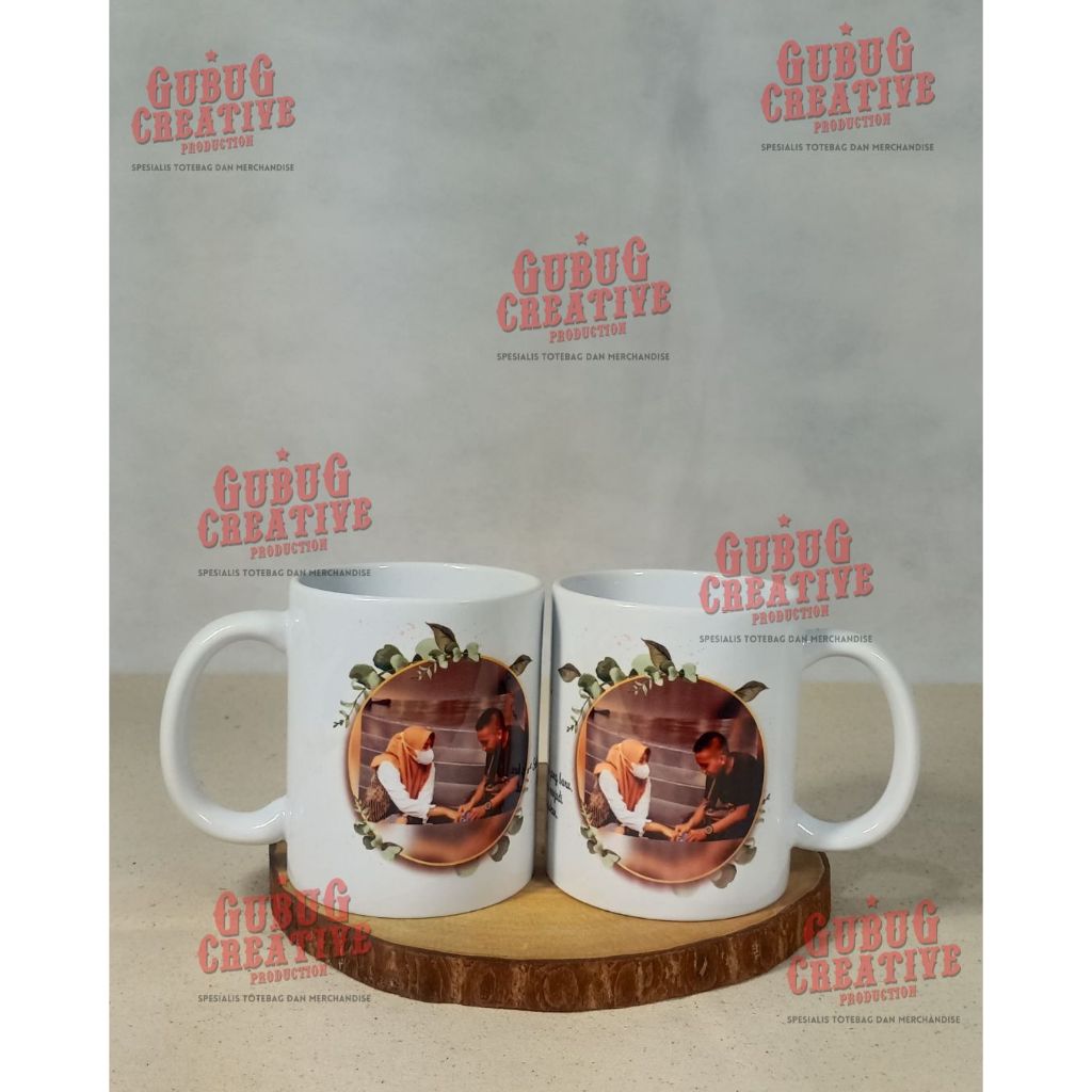 Mug Souvenir Pernikahan/Mug Hadiah Pernikahan/Mug Custom Desain Bebas
