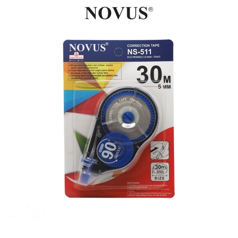 

Novus corection tape NS-511. Panjang 30 meter sangat cocok buat pelajar, mahasiswa dan karyawan kantoran atau siapapun yang butuh. Lebih panjang lebih baik