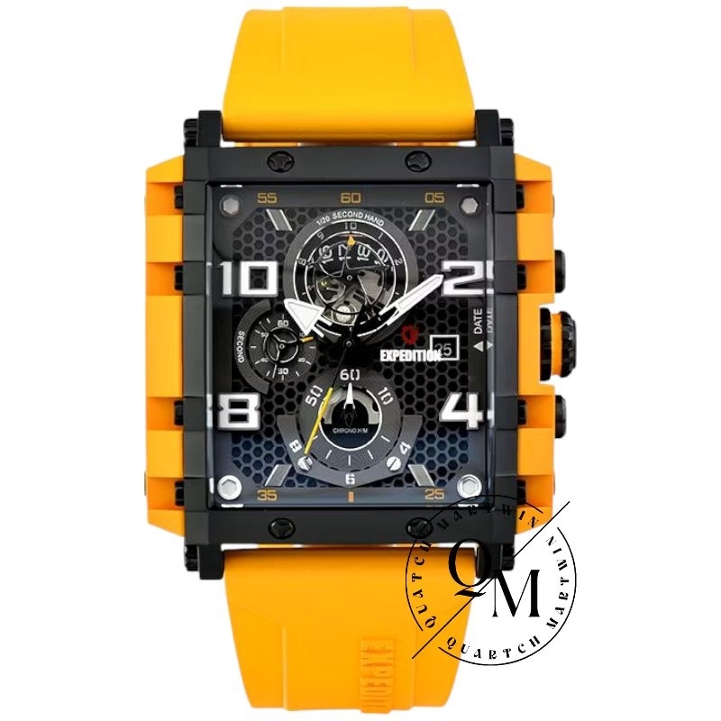 JAM TANGAN EXPEDITION 6757 M BLACK YELLOW