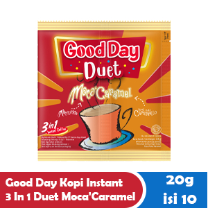 

GOOD DAY KOPI INSTANT 3 IN 1 DUET MOCA'CARAMEL RCG 10x22g