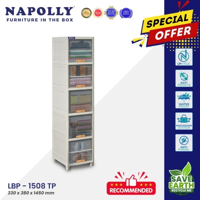NAPOLLY LOCKER BOX 1508 - LOCKER BOX 5 SUSUN 1 BARIS / LOCKER BOX TRANSPARANT / LOCKER BOX PLASTIK /