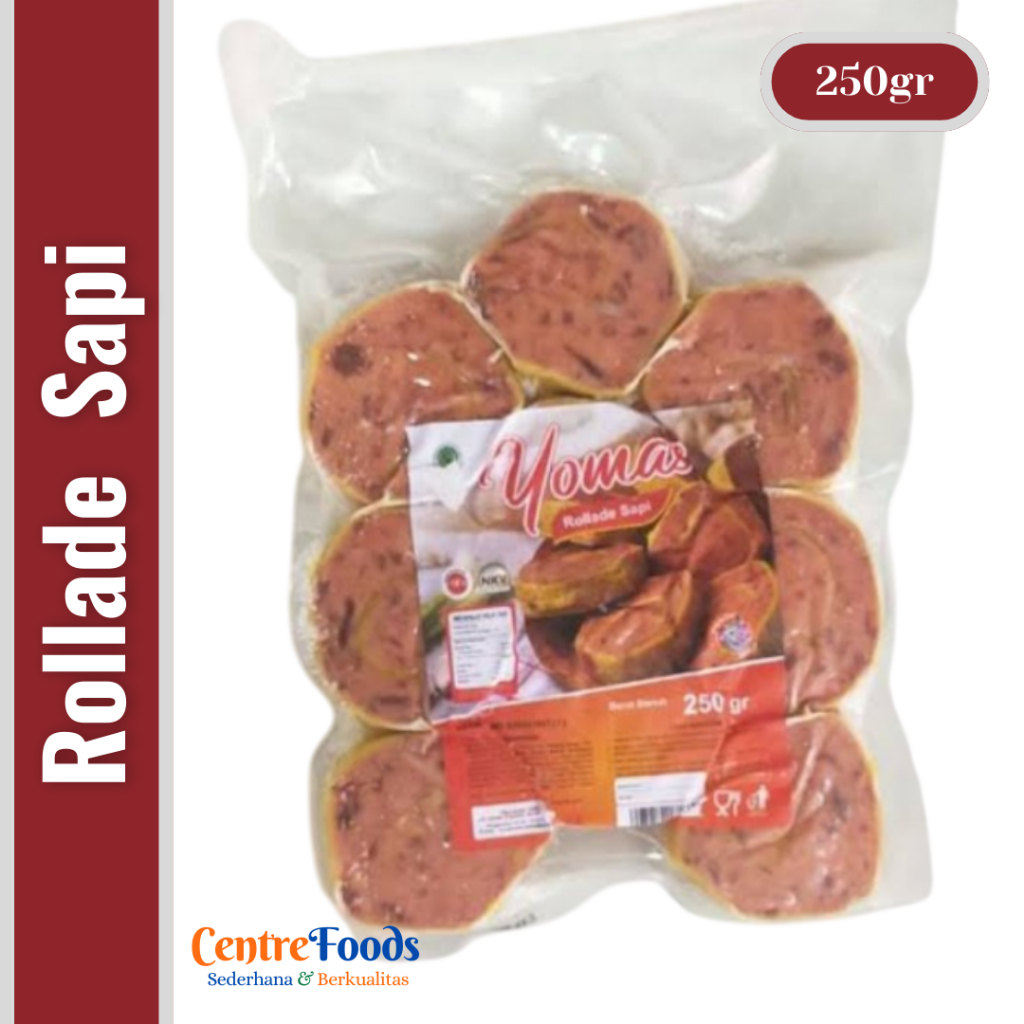 

Rolade Daging Sapi - Beef Rolade YOMAS | Isi 9 Pcs - 250gr [ Harga Per BKS ]