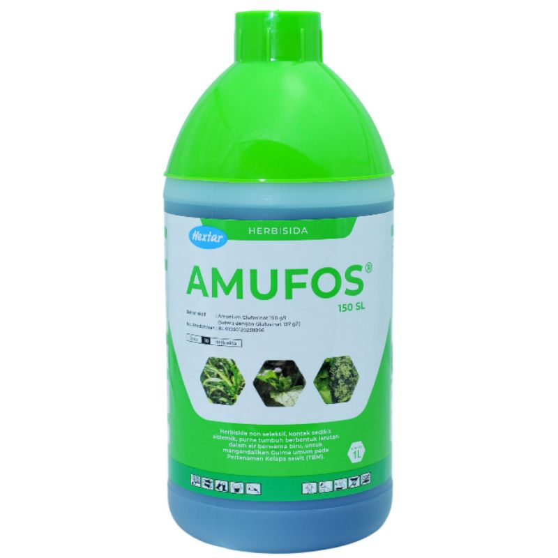 Obat Rumput Liar Lulangan Amufos 1 Liter / Herbisida Selektif dan Kontak Rumput Berdaun Keras