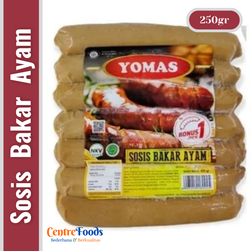 

Sosis Bakar Ayam Jumbo - Chicken Jumbo Grilled Sausage YOMAS | Isi 7 Pcs - 500gr [ Harga Per BKS ]