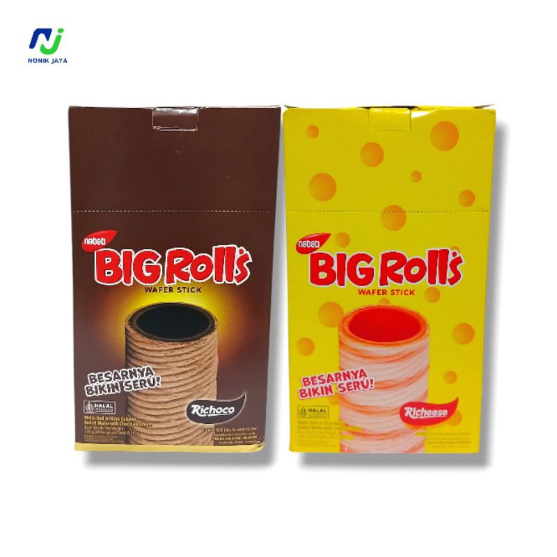 

Nabati Big Roll's Wafer Stick Box Isi 20 Pcs@12g ( BESARNYA BIKIN SERU )