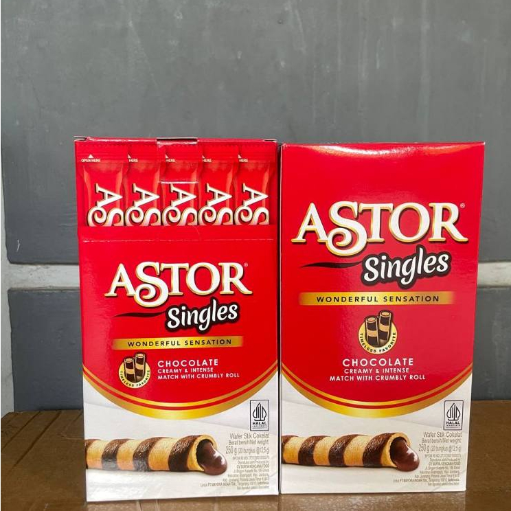 

WAFER COKELAT ASTOR SINGLES ISI 20 PCS