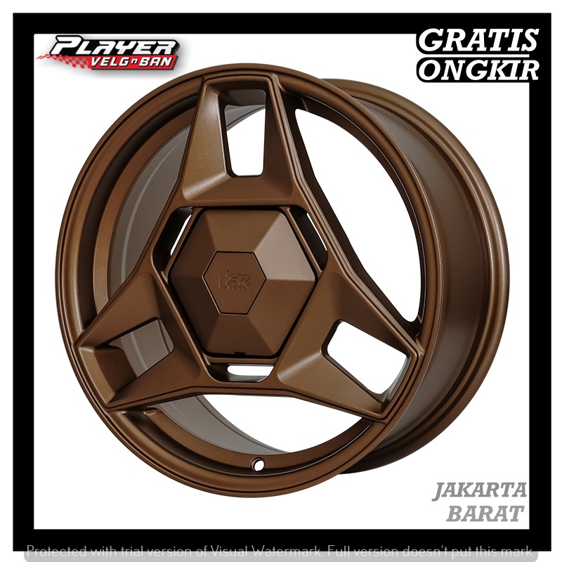 FELEK MOBIL RING16 TAMPILAN SPORTY HONDA CITY, JAZZ VELG HSR TELU R16 LEBAR7 PCD4X100 ET42 BRONZE
