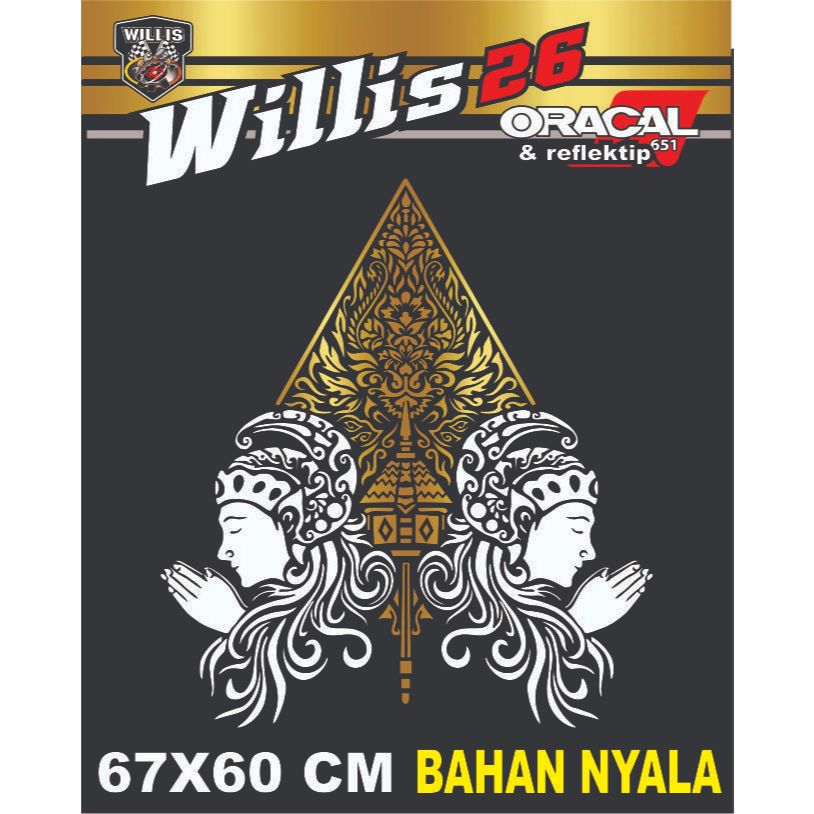 Cutting stiker Gunungan Wayang srikandi NYALA