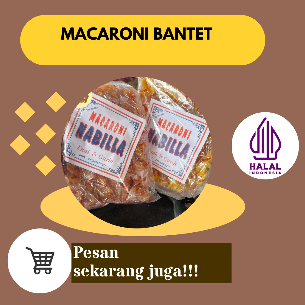 

Makaroni macaroni bantet matang isi 10 pcs