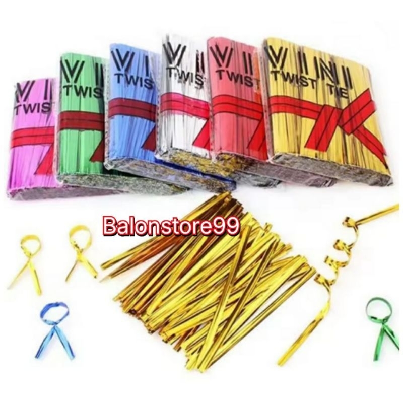 

Pita Kawat 10cm / Kawat Pengikat Plastik Snack / Kawat Twiest