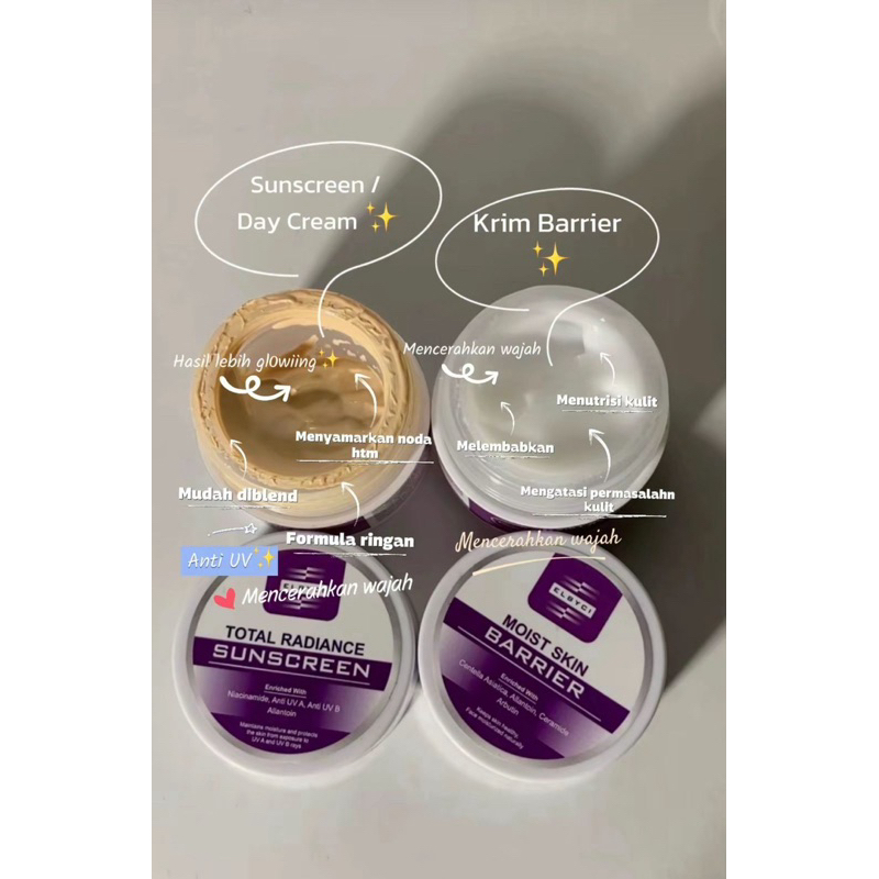 Elbyci PAKET CREAM SKIN BARRIER Untuk Mencerahkan (Original free gift)