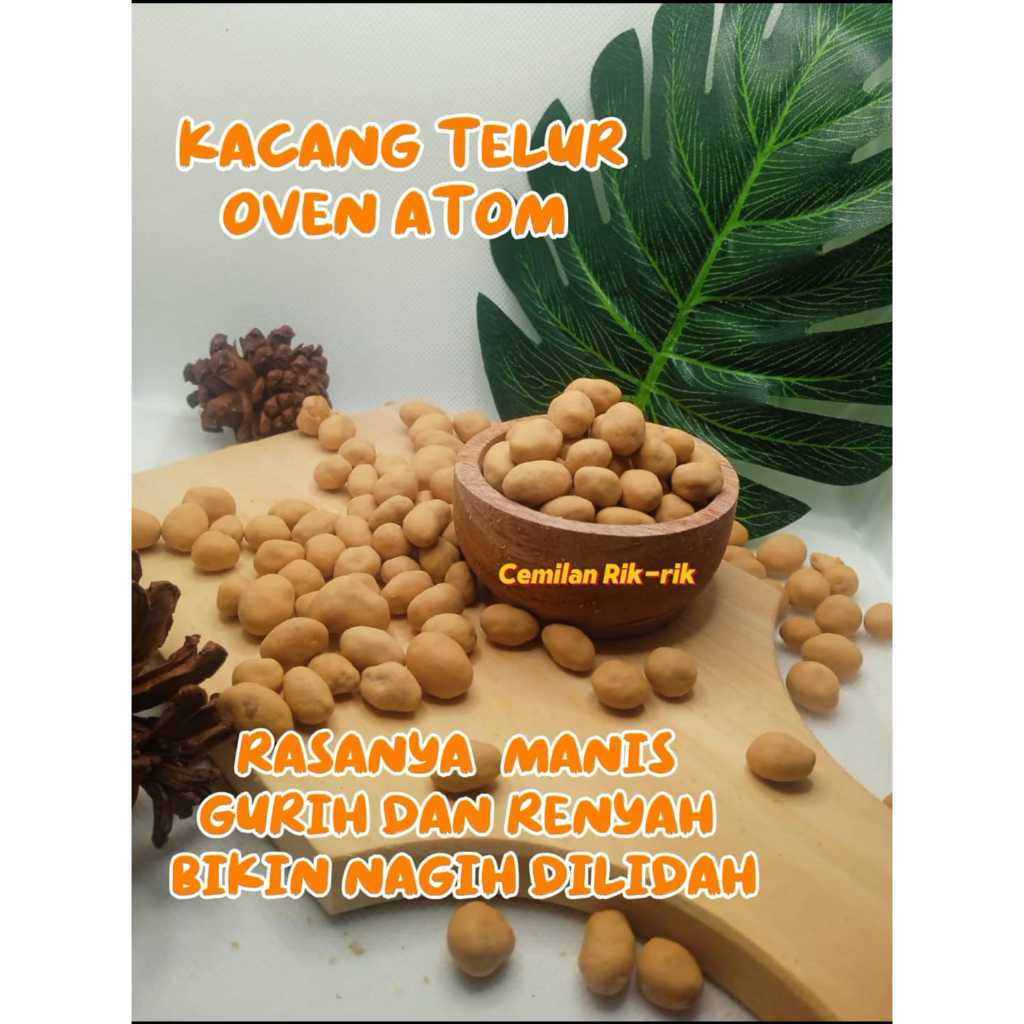 

Kacang Telur Oven kacang atom oven Rasa Manis Gurih – Cemilan Renyah 100gr