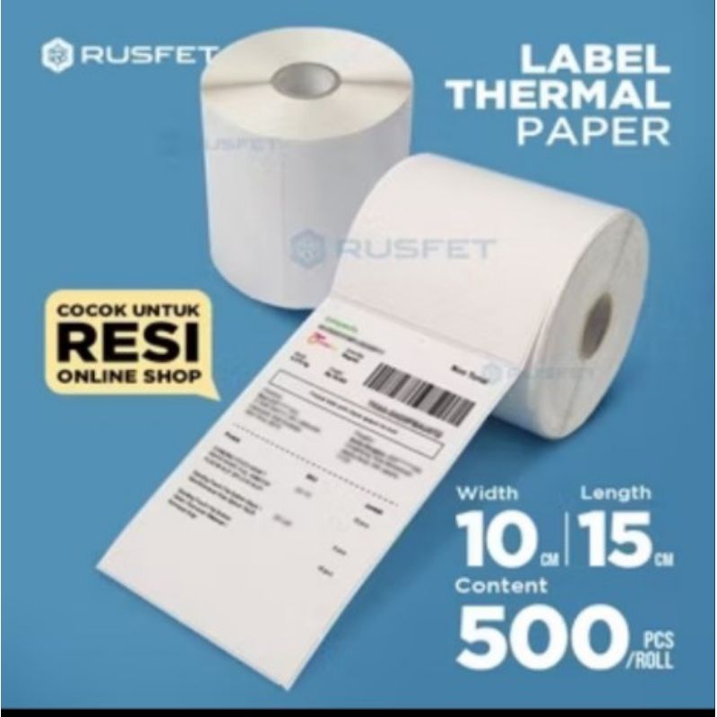 

[HAVEN] Label Kertas Sticker Thermal Rusfet Resi Paper Sticker Printer Barcode POS Onlineshop