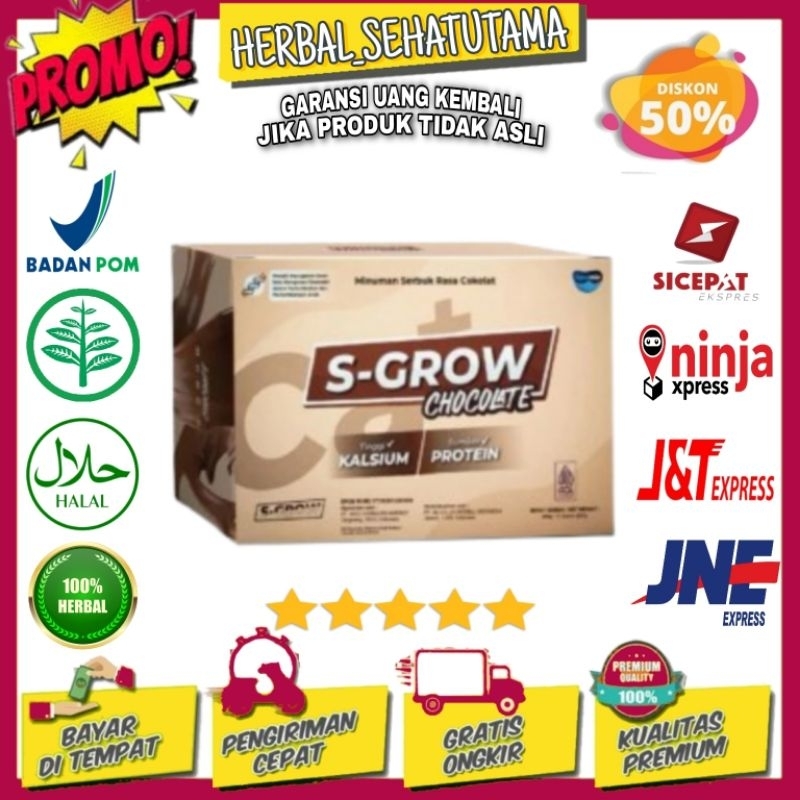 

S-GROW coklat ORIGINAL SUSU PENINGGI BADAN ISI 10sachet/1BOX, SUSU KALSIUM MURNI SGROW ORIGINAL, S GROW ASLI SUSU PENINGGI BADAN ASLI