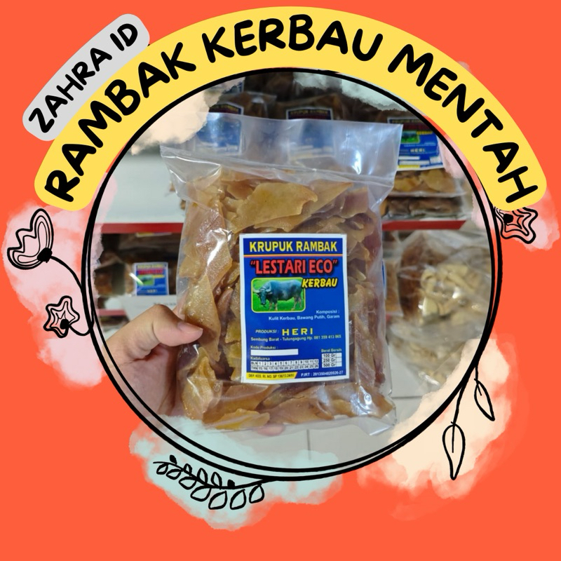 

500GR / 250GR KERUPUK RAMBAK KERBAU SUPER LESTARI ECO (MENTAH) PRODUKSI HERI SEMBUNG TULUNGAGUNG