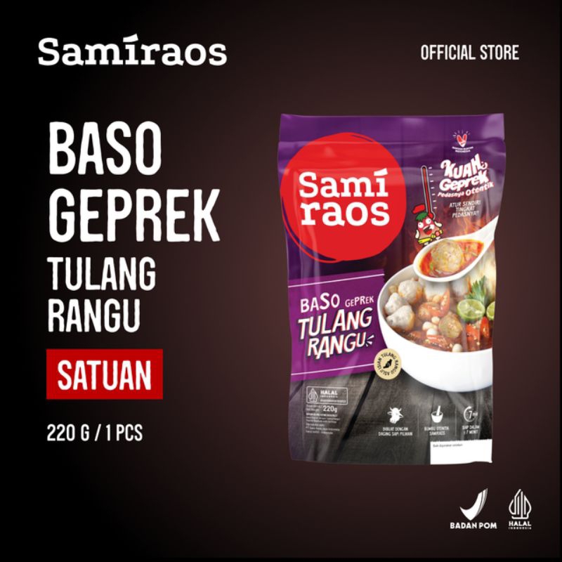 

Sami Raos - SAMI RAOS - Makanan Baso Geprek Tulang Rangu 220g pedas