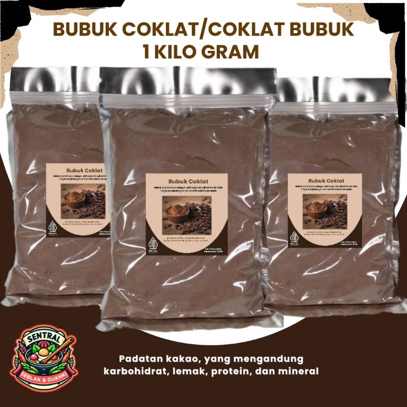 

Coklat bubuk1kg/choco crunch sudah manis free bubelwarp packing aman