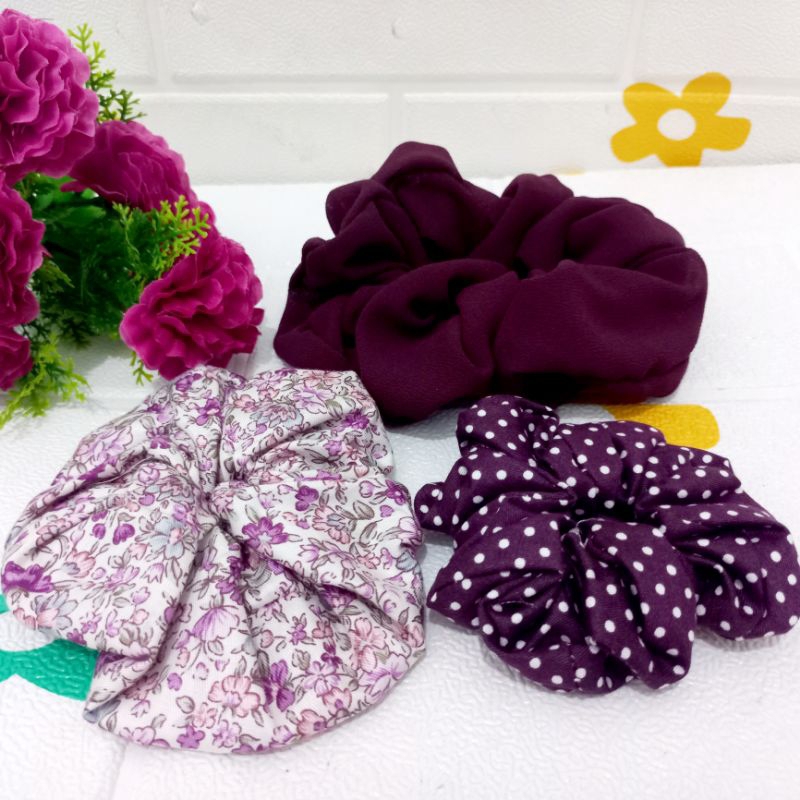 Scrunchie Motif TERMURAH Ikat rambut korea | cepol hijab | cepol rambut