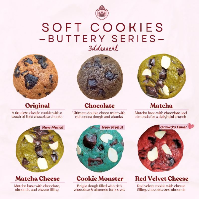 

3DDESSERT | Soft Cookies Buttery Series