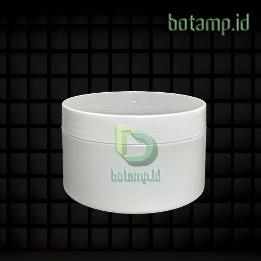 Pot Lulur Putih PET Bulat 250ml