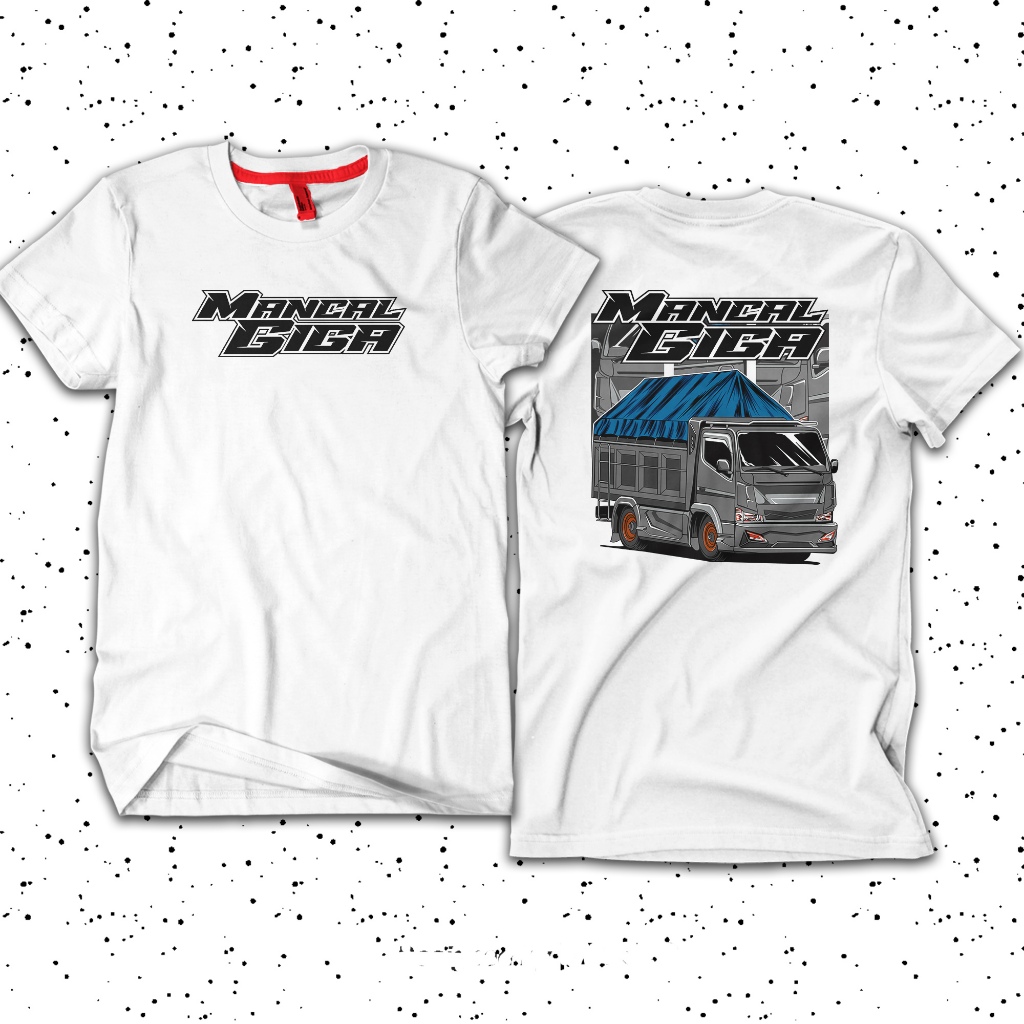 Kaos Distro Truk Mancal Giga – Desain Kekinian, Cocok Pecinta Truk Indonesia - Kaos Supir Truk Katun
